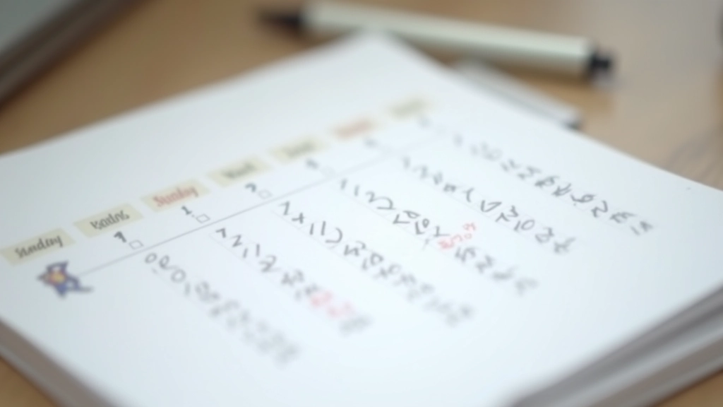 Calendar showing 30 days with progressive checkmarks and habit tracking marks, demonstrating consistency building over time