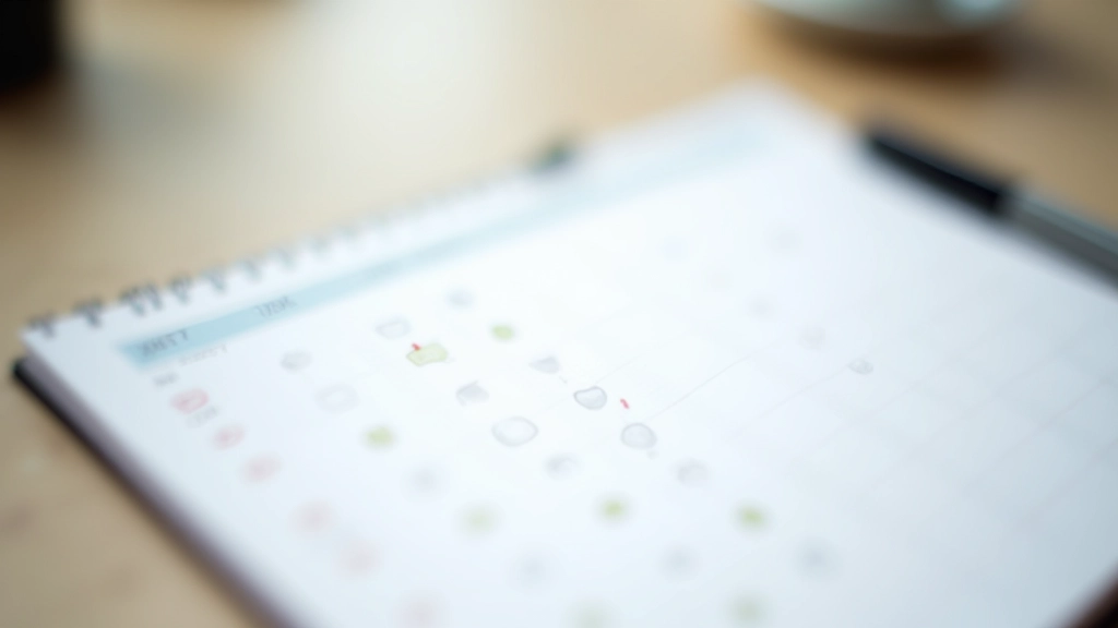 Weekly planner calendar with habit checkmarks marked across multiple weeks, showing consistent progress and commitment